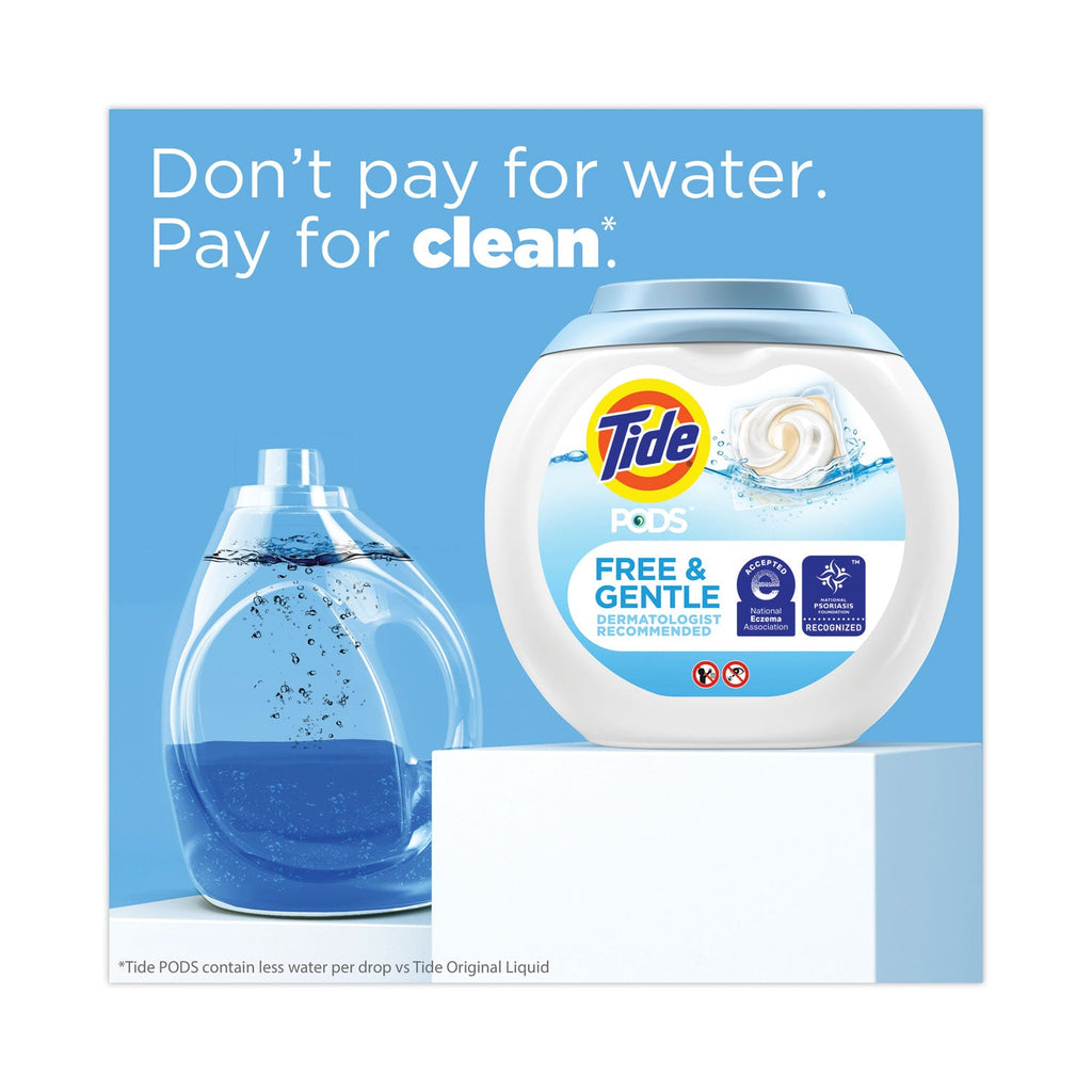 Tide Pods, Unscented, 81 Pods/Tub, 4 Tubs Carton