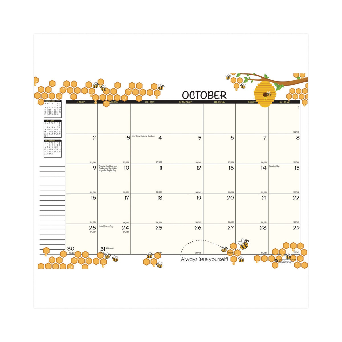 House of Doolittle Recycled Academic Honeycomb Planner, Honeycomb Artwork, 10 x 7, Multicolor Cover, 12-Month (Aug to July): 2023