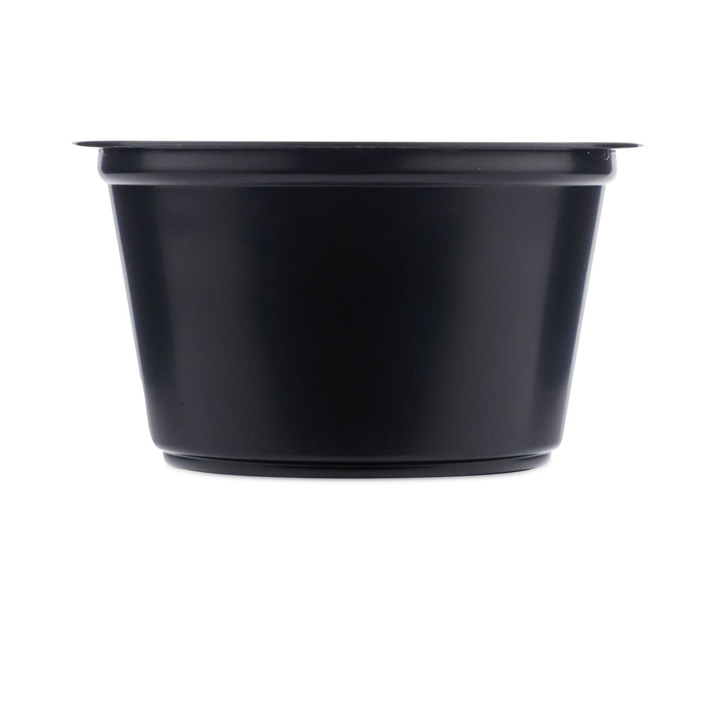 SupplyCaddy Portion Cups, 2 oz, Black, 2,500/Carton