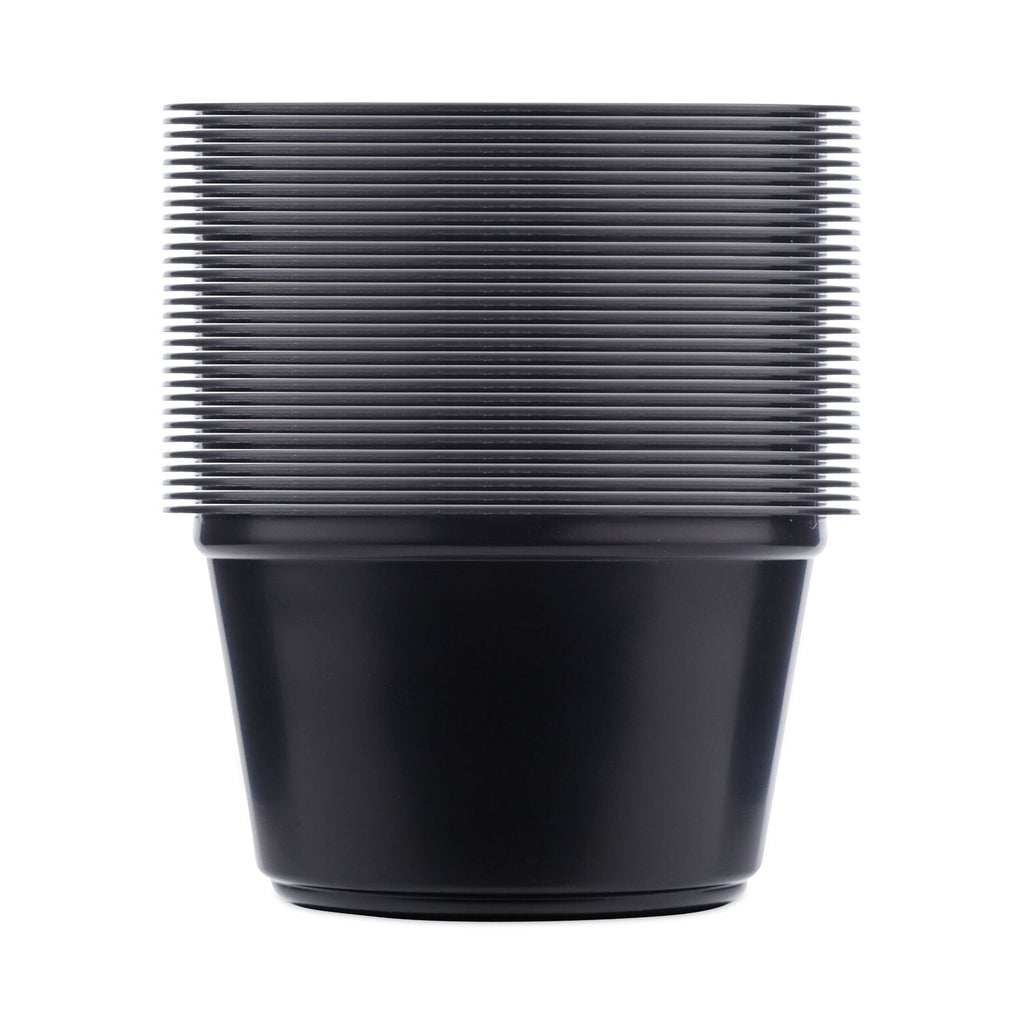 SupplyCaddy Portion Cups, 2 oz, Black, 2,500/Carton