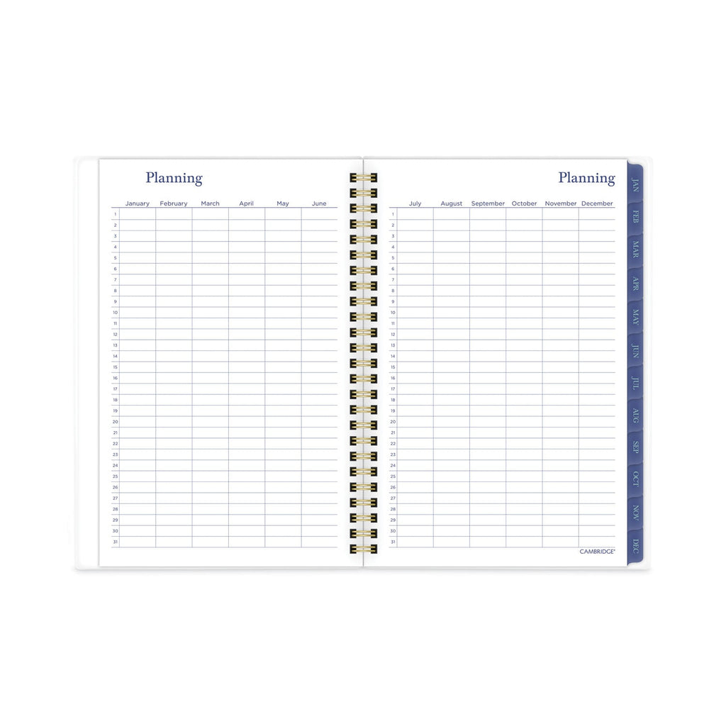 Cambridge Precious Weekly/Monthly Planner, Precious Floral Artwork, 8.5 x 5.5, Blue/Green/Pink Cover, 12-Month (Jan to Dec): 2023