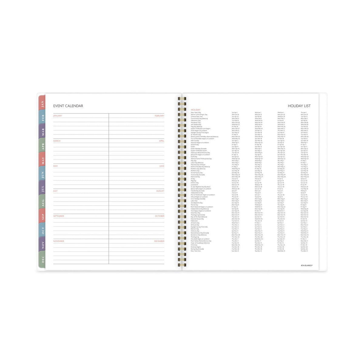 AT-A-GLANCE Badge Hand Drawn Geo Weekly/Monthly Planner, Badge Geo Artwork, 11x8.5, Blue/White Cover, 13-Month(Jan to Jan): 2023 to 2024