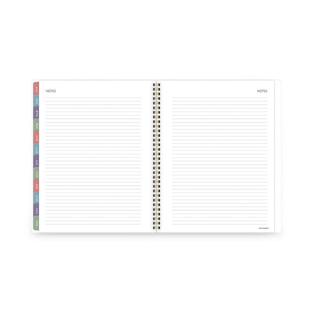 AT-A-GLANCE Badge Floral Weekly/Monthly Planner, Badge Floral Artwork, 11x8.5, Blue/Green/Pink Cover, 13-Month(Jan to Jan): 2023 to 2024