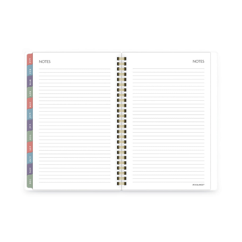 AT-A-GLANCE Badge Hand Drawn Geo Weekly/Monthly Planner, Badge Geo Artwork, 8.5x5.5, Blue/White Cover, 13-Month(Jan to Jan): 2023 to 2024