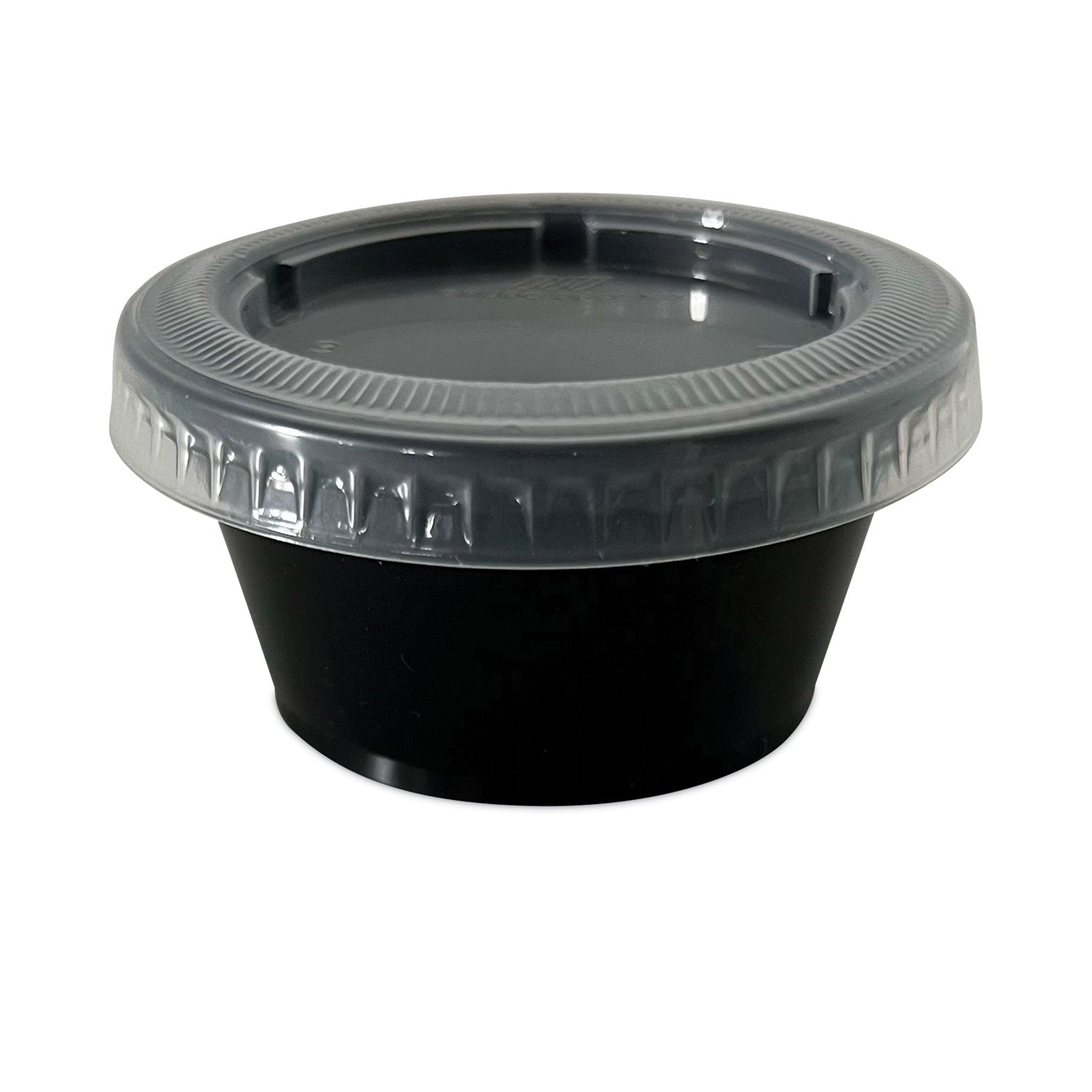 SupplyCaddy Portion Cup Lids, Fits 2 oz Portion Cups, Clear, 2,500/Carton