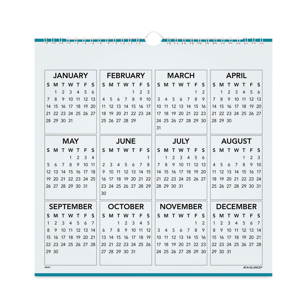 AT-A-GLANCE Landscape Monthly Wall Calendar, Landscapes Photography, 12 x 12, White/Multicolor Sheets, 12-Month (Jan to Dec): 2023