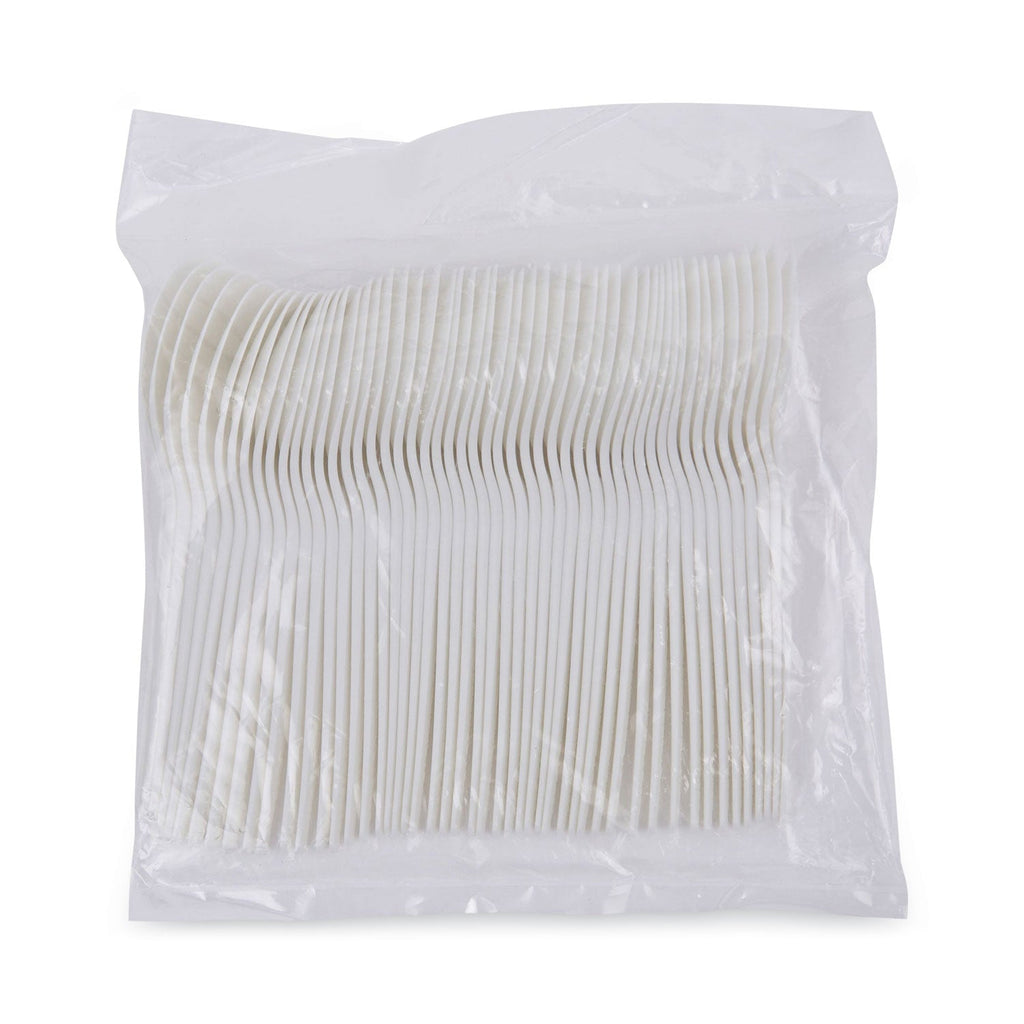 Eco-Products Plantware Compostable Cutlery, Spoon, 6", Pearl White, 50/Pack, 20 Pack/Carton