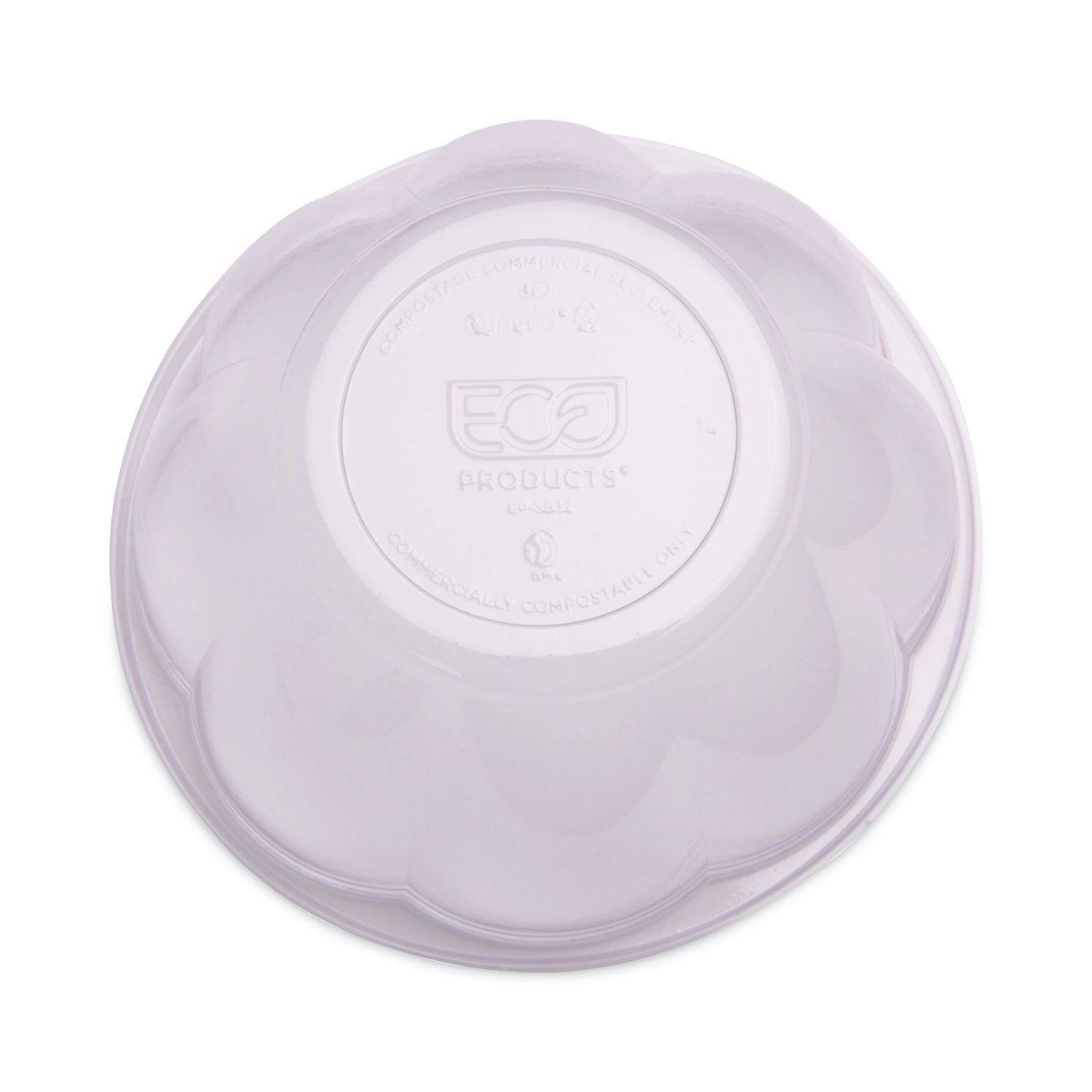 Eco-Products Renewable and Compostable Salad Bowls with Lids, 24 oz, Clear, Plastic, 50/Pack, 3 Packs/Carton