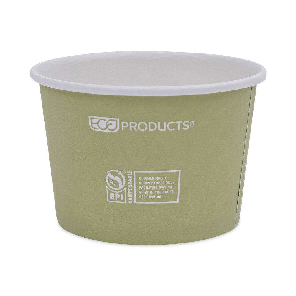 Eco-Products World Art Renewable and Compostable Food Container, 16 oz, 4.05 Diameter x 3 h, Seafoam, Paper, 25/Pack, 20 Packs/Carton