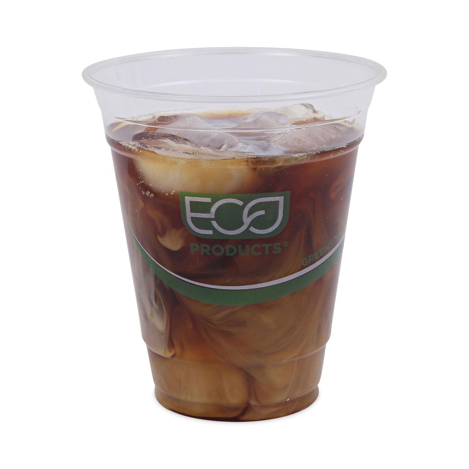 Eco-Products GreenStripe Renewable and Compostable Cold Cups Convenience Pack, 12 oz, Clear, 50/Pack