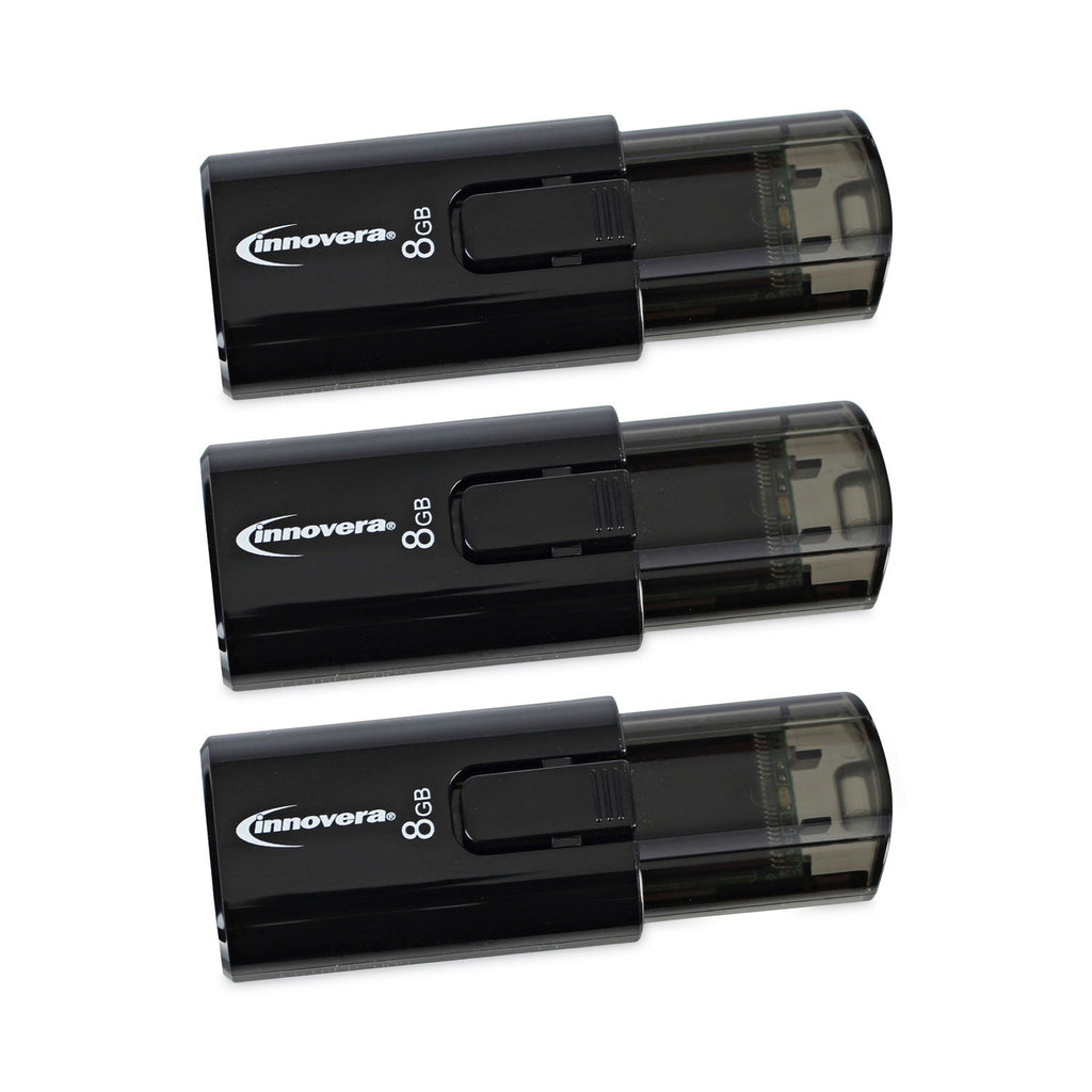 Innovera USB 3.0 Flash Drive, 8 GB, 3/Pack