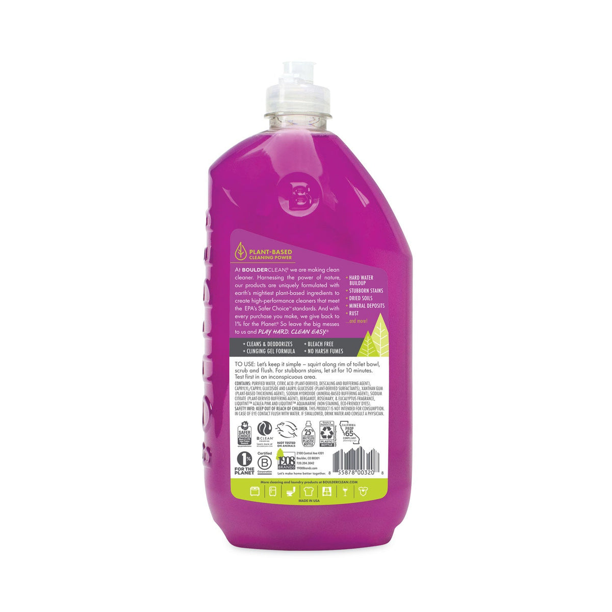 Boulder Clean Toilet Bowl Cleaner, Bergamont, Rosemary and Eucalyptus, 28 oz Bottle