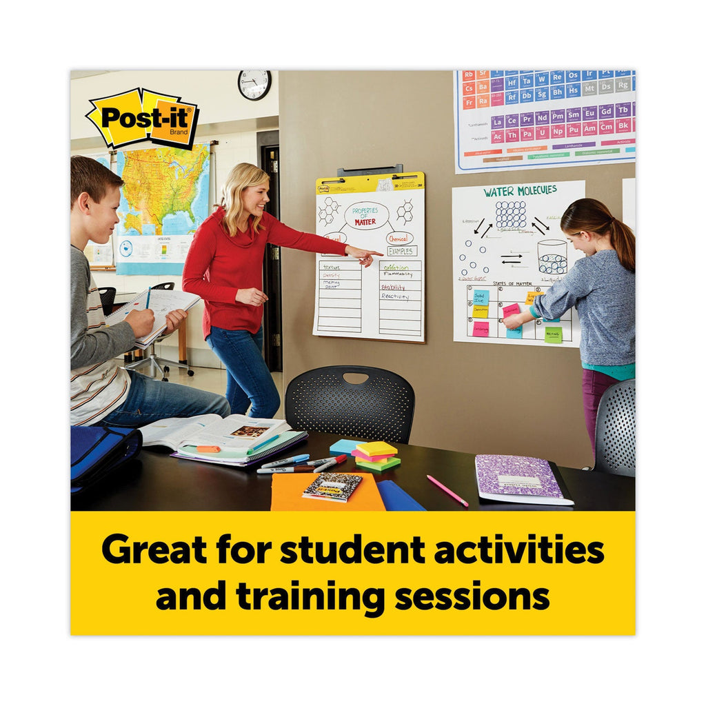 Post-it Vertical-Orientation Self-Stick Easel Pad Value Pack, Unruled, 25 x 30, White, 30 Sheets, 4/Carton