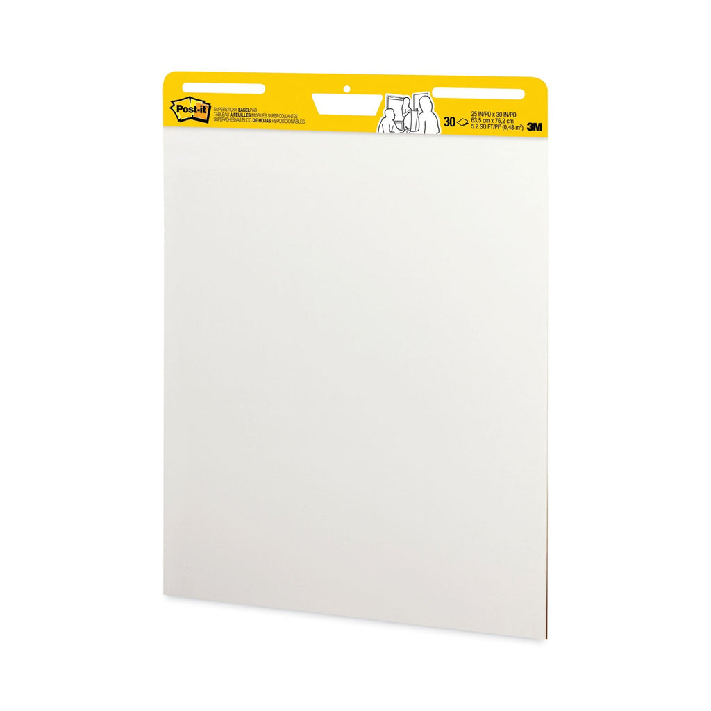 Post-it Vertical-Orientation Self-Stick Easel Pad Value Pack, Unruled, 25 x 30, White, 30 Sheets, 4/Carton