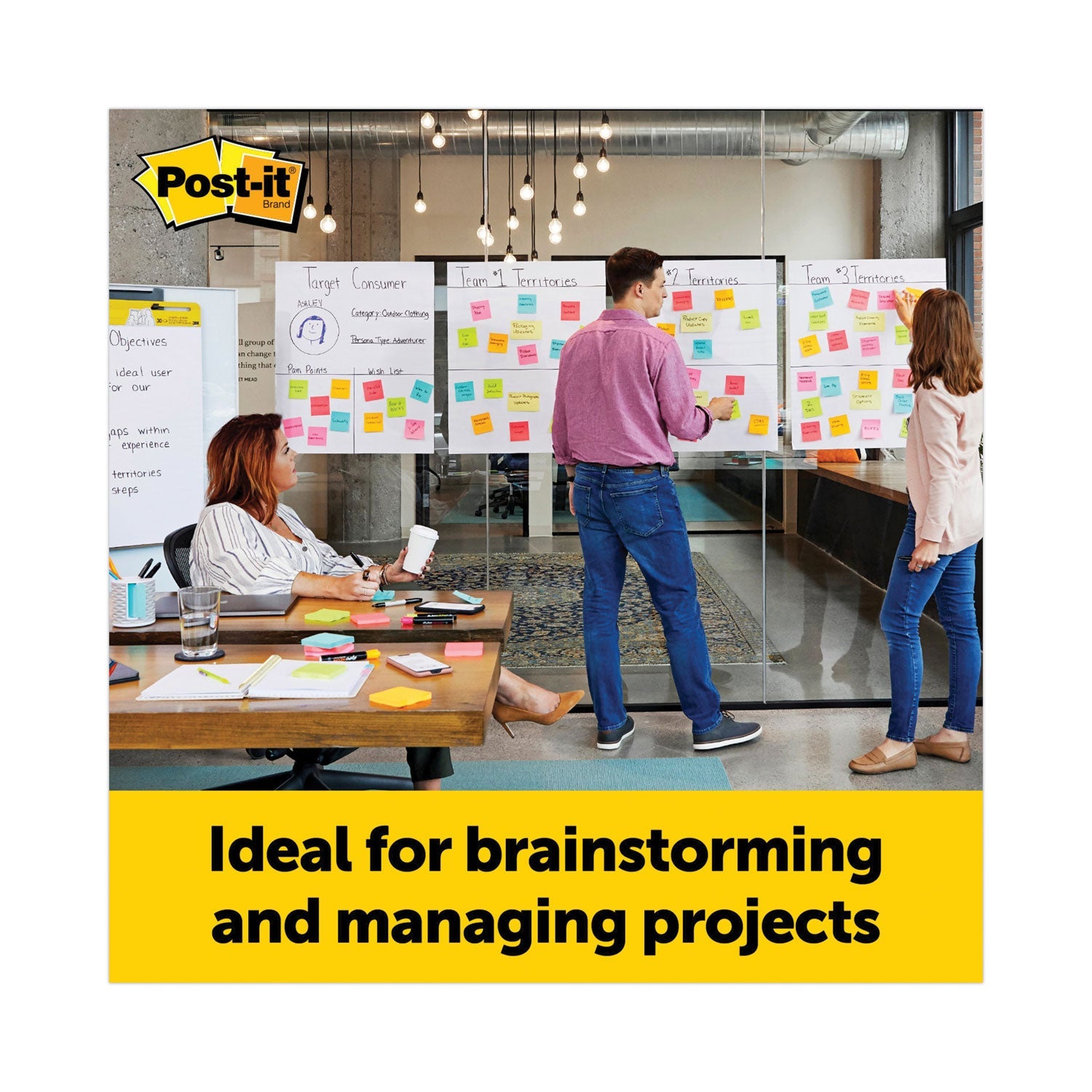 Post-it Vertical-Orientation Self-Stick Easel Pad Value Pack, Unruled, 25 x 30, White, 30 Sheets, 6/Carton