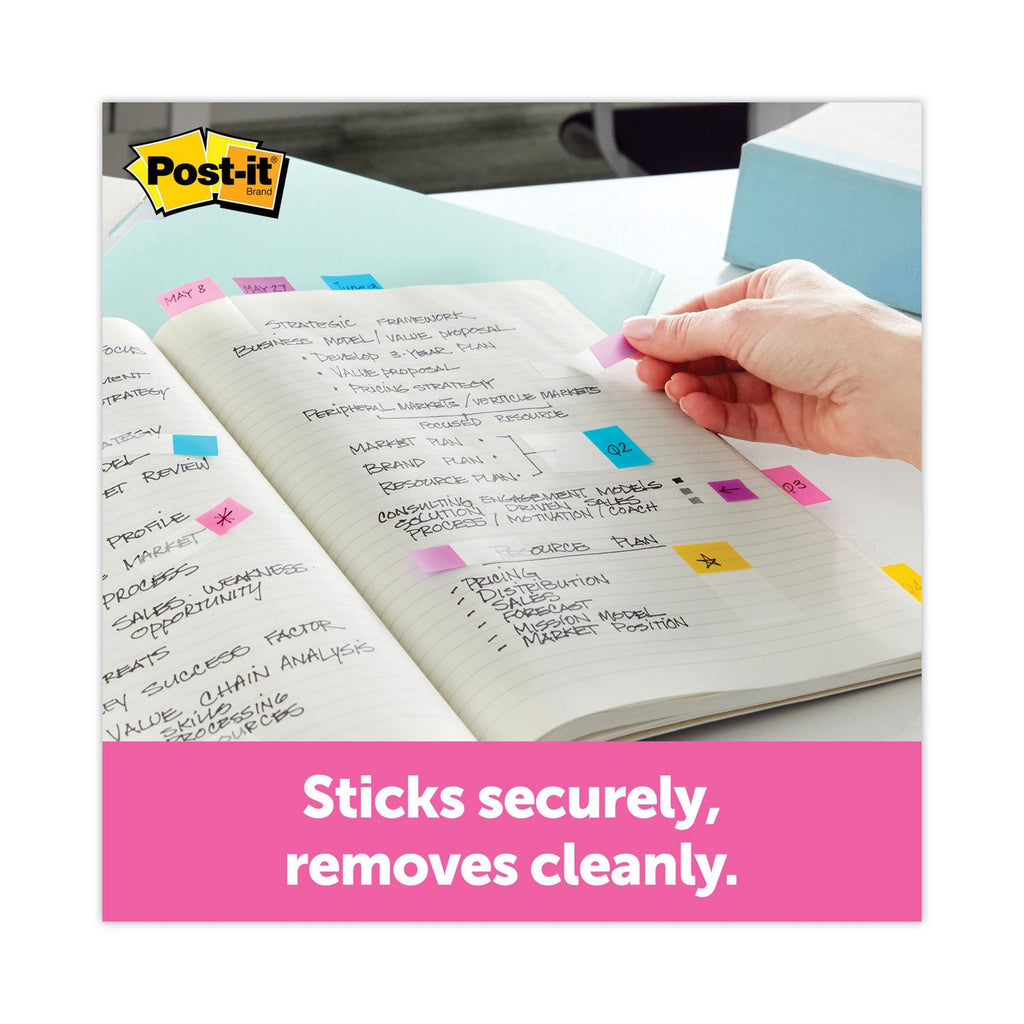 Post-it Page Flags in Portable Dispenser, Assorted Primary, 160 Flags/Dispenser