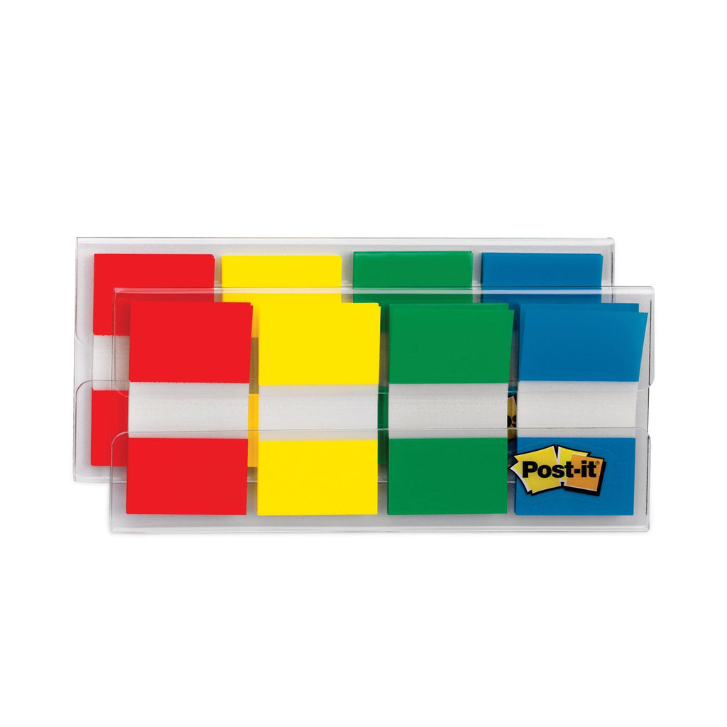 Post-it Page Flags in Portable Dispenser, Assorted Primary, 160 Flags/Dispenser