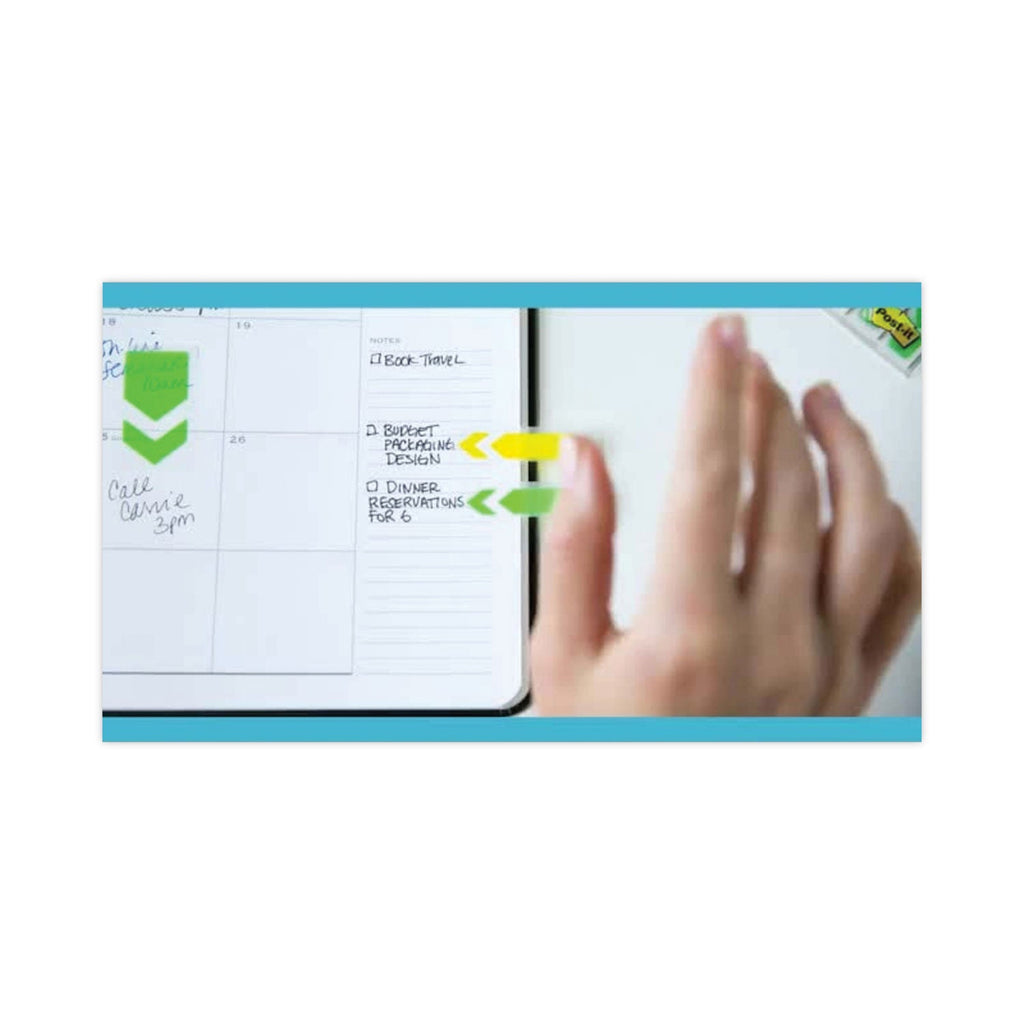Post-it Page Flags in Portable Dispenser, Assorted Primary, 160 Flags/Dispenser