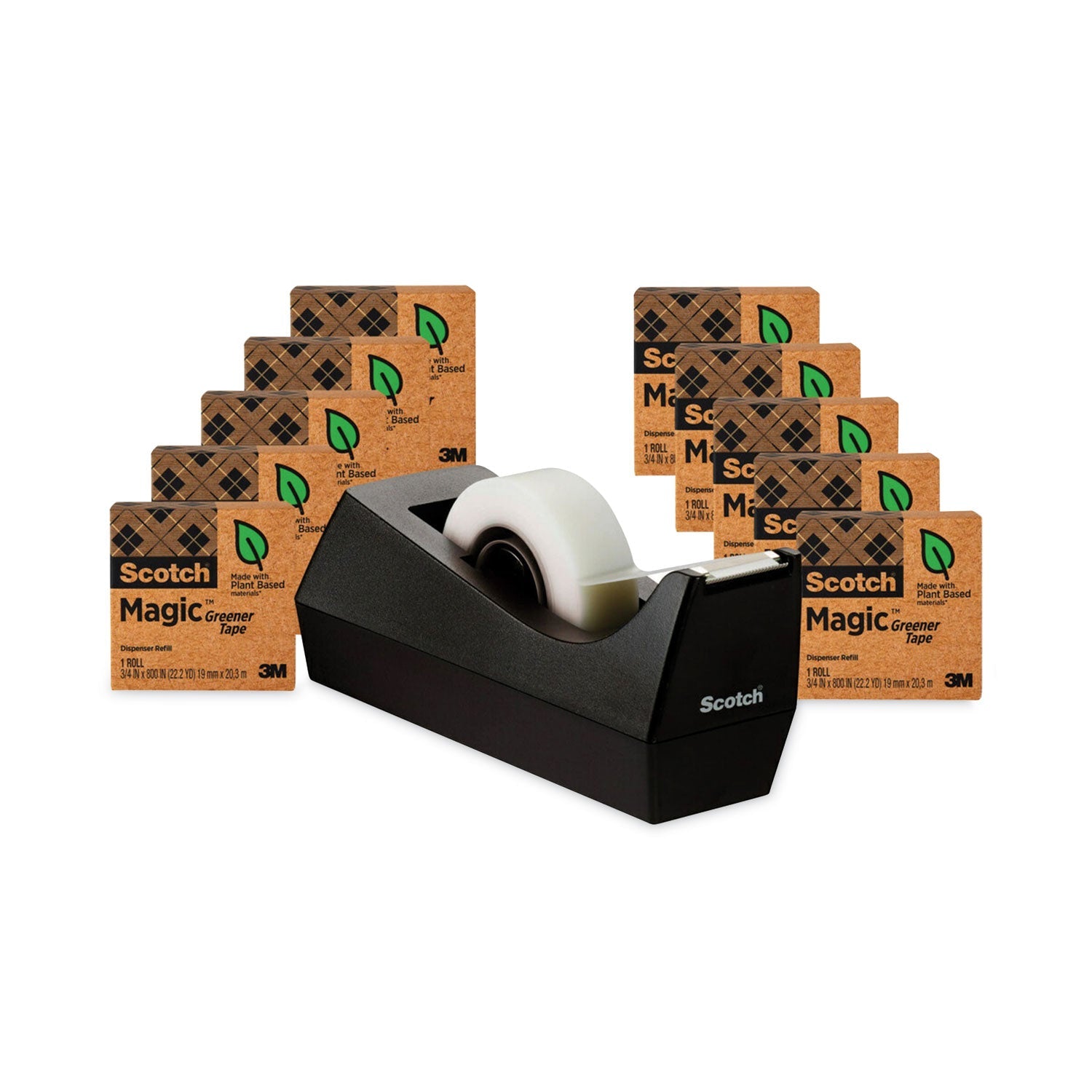 Scotch Magic Tape Cabinet Pack, 1" Core, 0.75" x 83.33 ft, Clear, 18/Pack