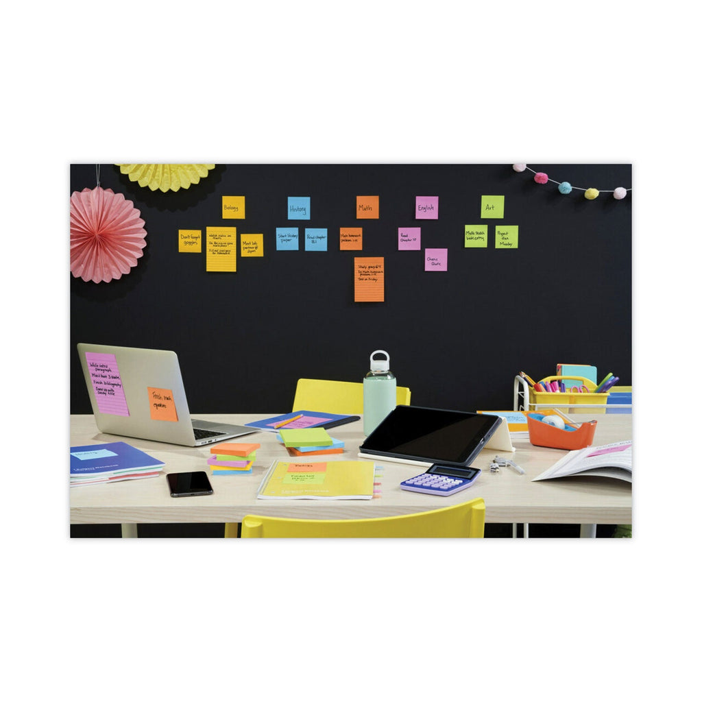 Post-it Pads in Energy Boost Collection Colors, 2" x 2", 90 Sheets/Pad, 8 Pads/Pack