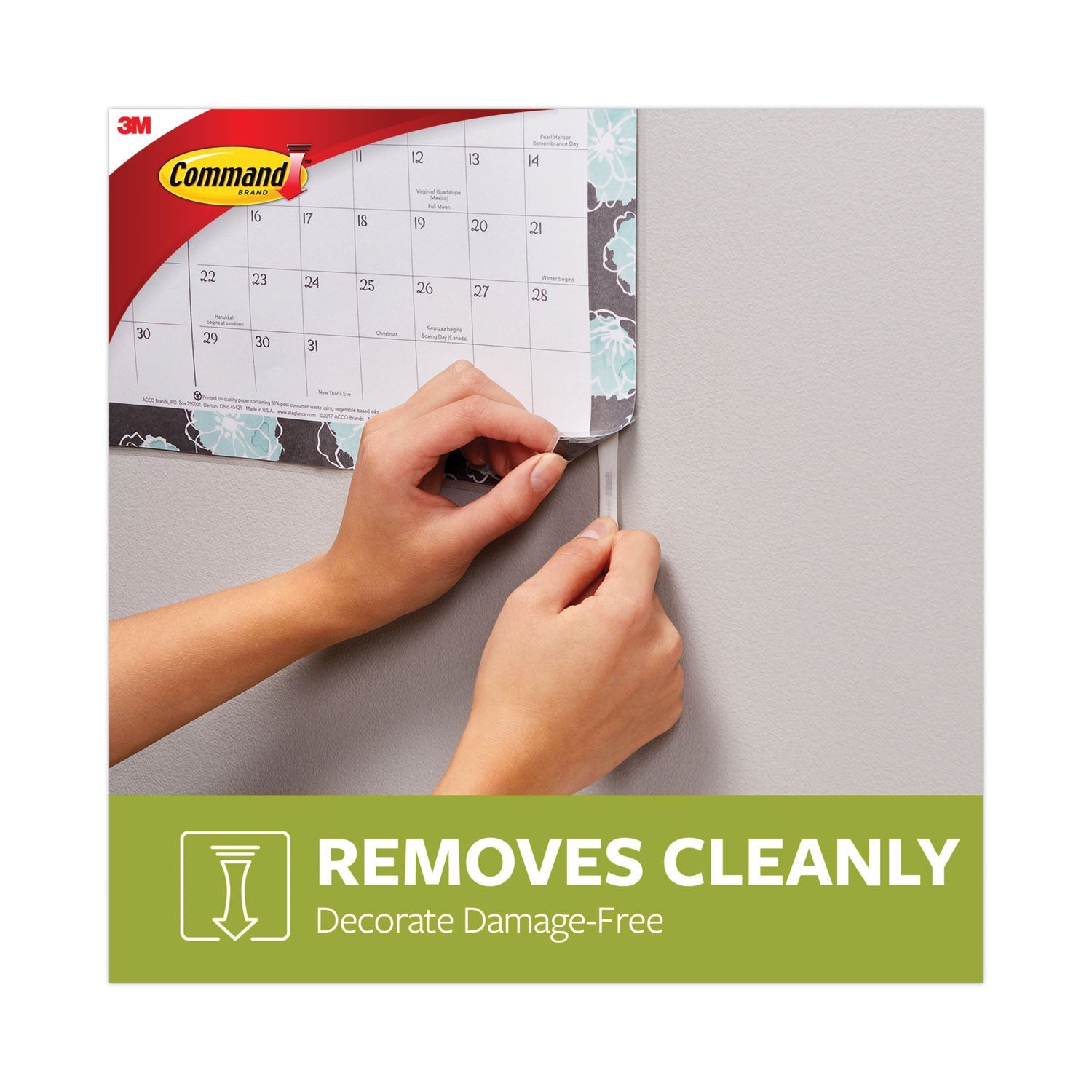 Command Poster Strips Value Pack, Removable, Holds Up to 1 lb, 0.63 x 1.75, White, 48/Pack
