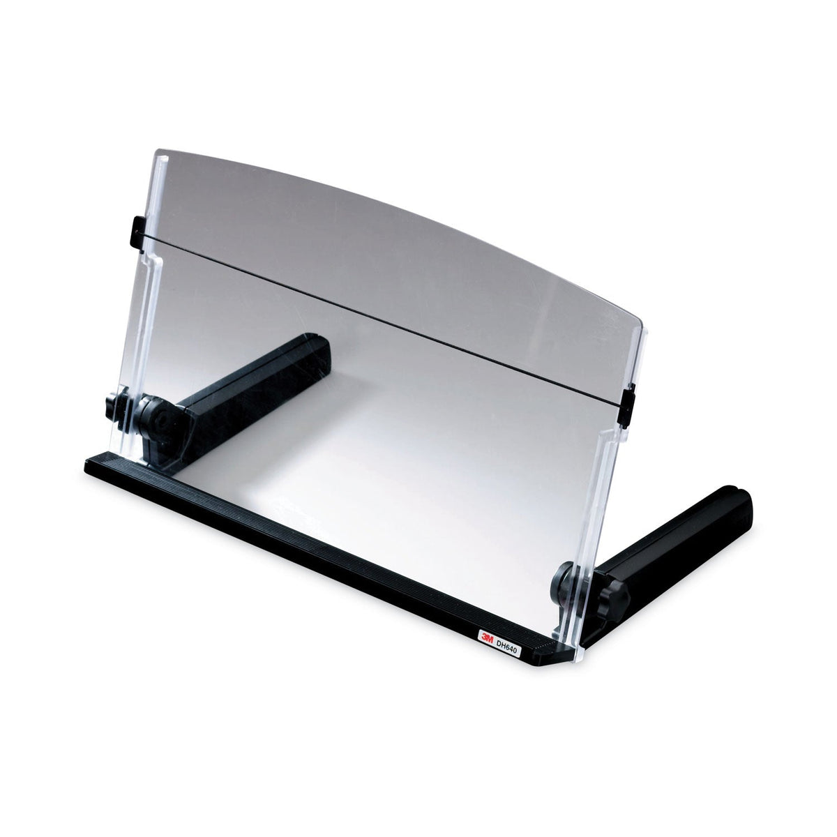 3M In-Line Freestanding Copyholder, 300 Sheet Capacity, Plastic, Black/Clear
