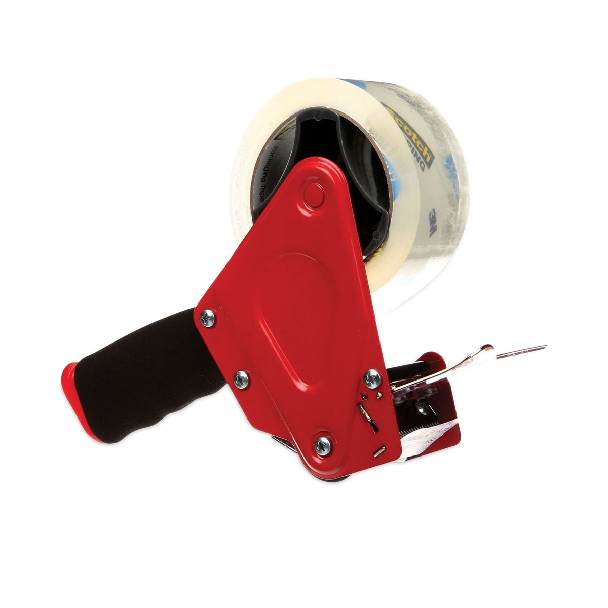 Scotch Pistol Grip Packaging Tape Dispenser, 3" Core, For Rolls Up to 2" x 60 yds, Red