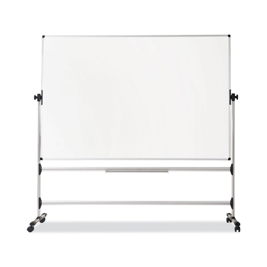 MasterVision Earth Silver Easy Clean Revolver Dry Erase Board, 36 x 48, White, Steel Frame