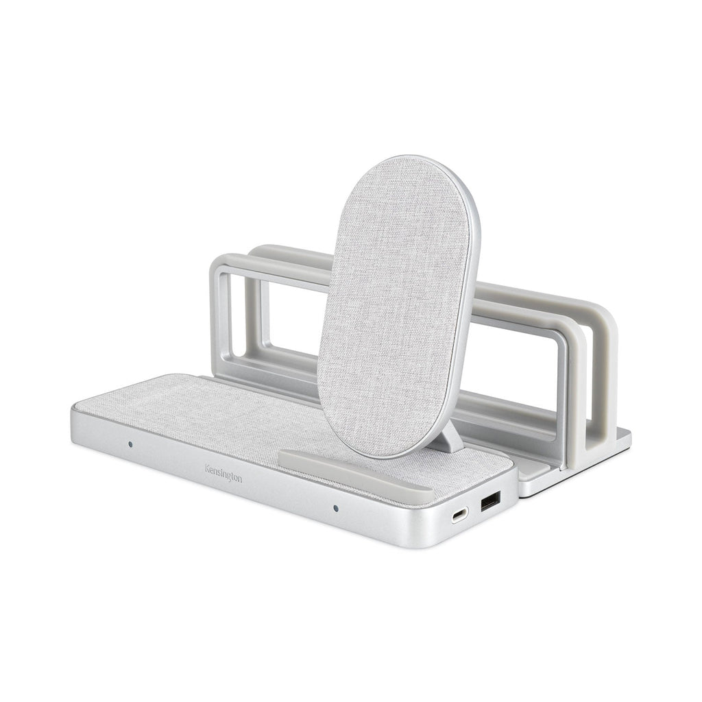 Kensington StudioCaddy with Qi Wireless Charging for Apple Devices, USB-A; USB-C, Silver