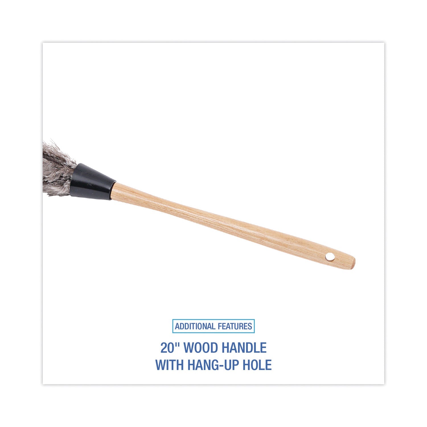 Boardwalk Professional Ostrich Feather Duster, Wood Handle, 20"