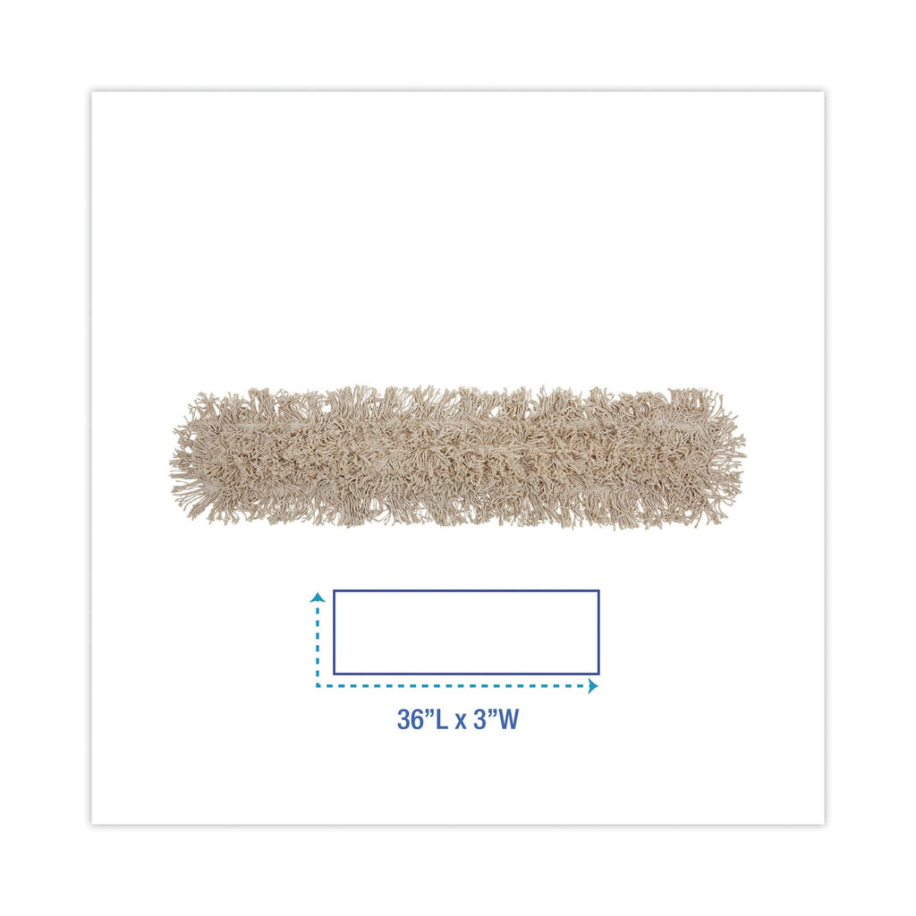 Boardwalk Mop Head, Dust, Cotton, 36 x 3, White