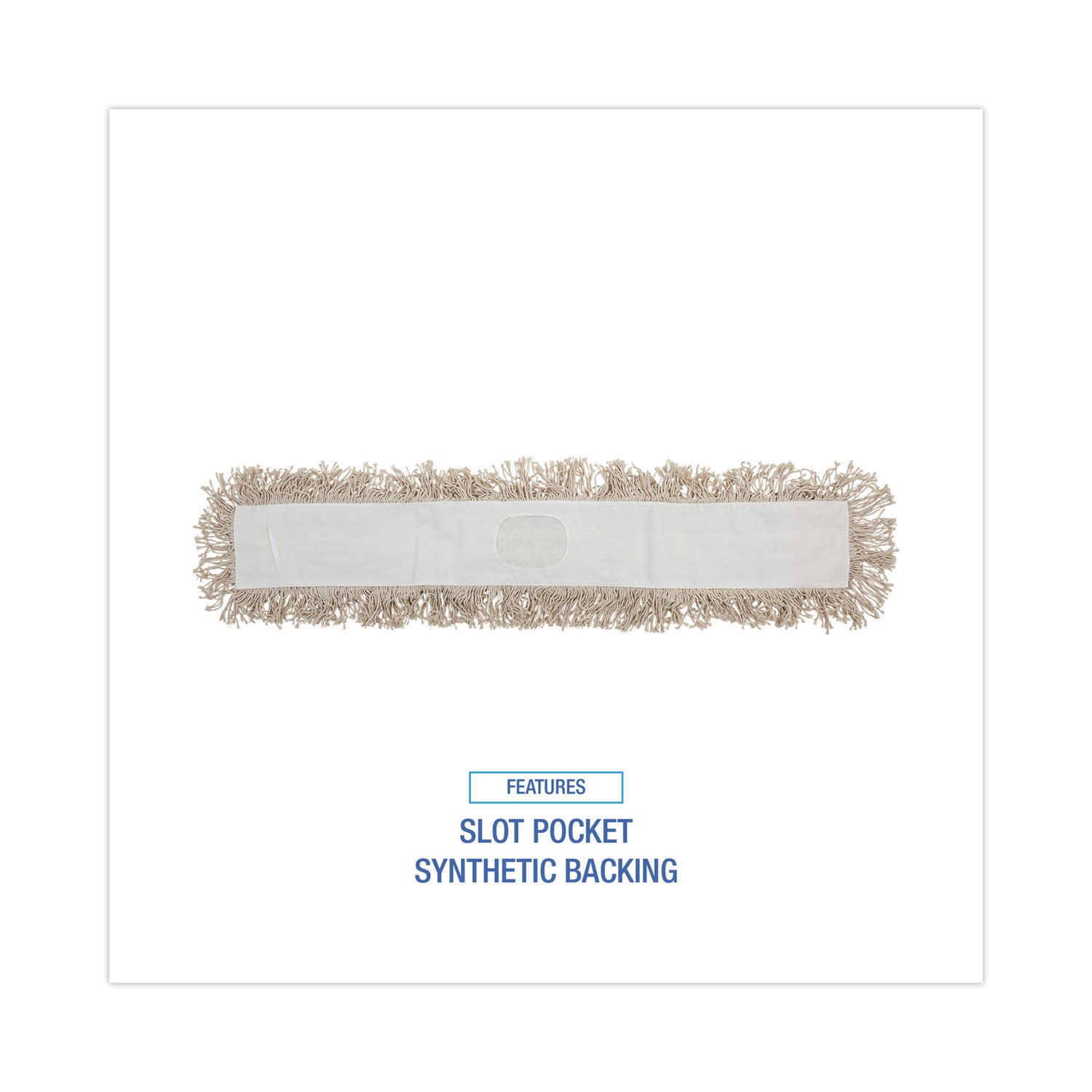 Boardwalk Mop Head, Dust, Cotton, 36 x 3, White