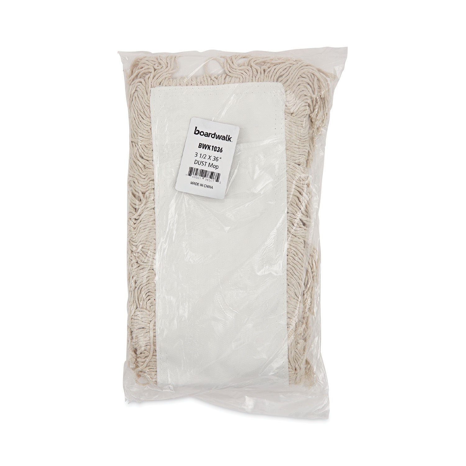 Boardwalk Mop Head, Dust, Cotton, 36 x 3, White