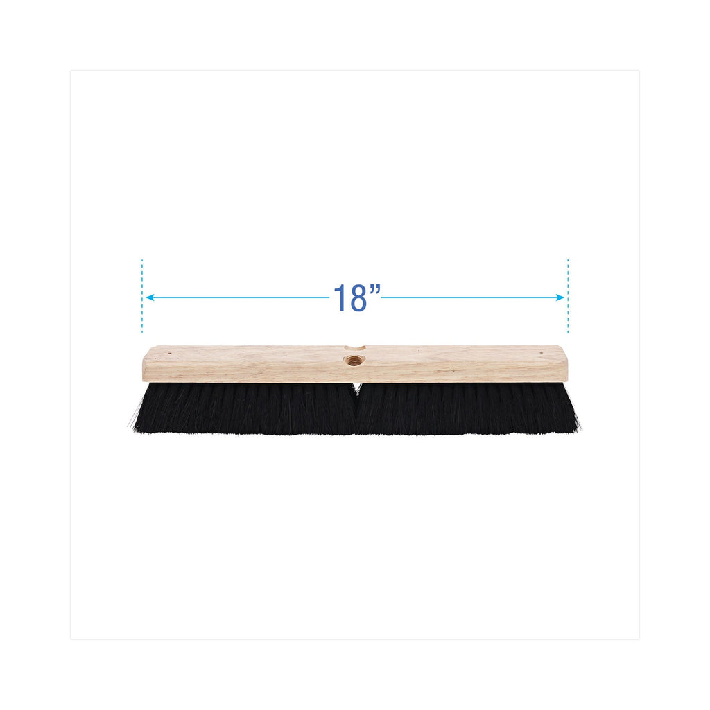 Boardwalk Floor Brush Head, 2.5" Black Tampico Fiber Bristles, 18" Brush