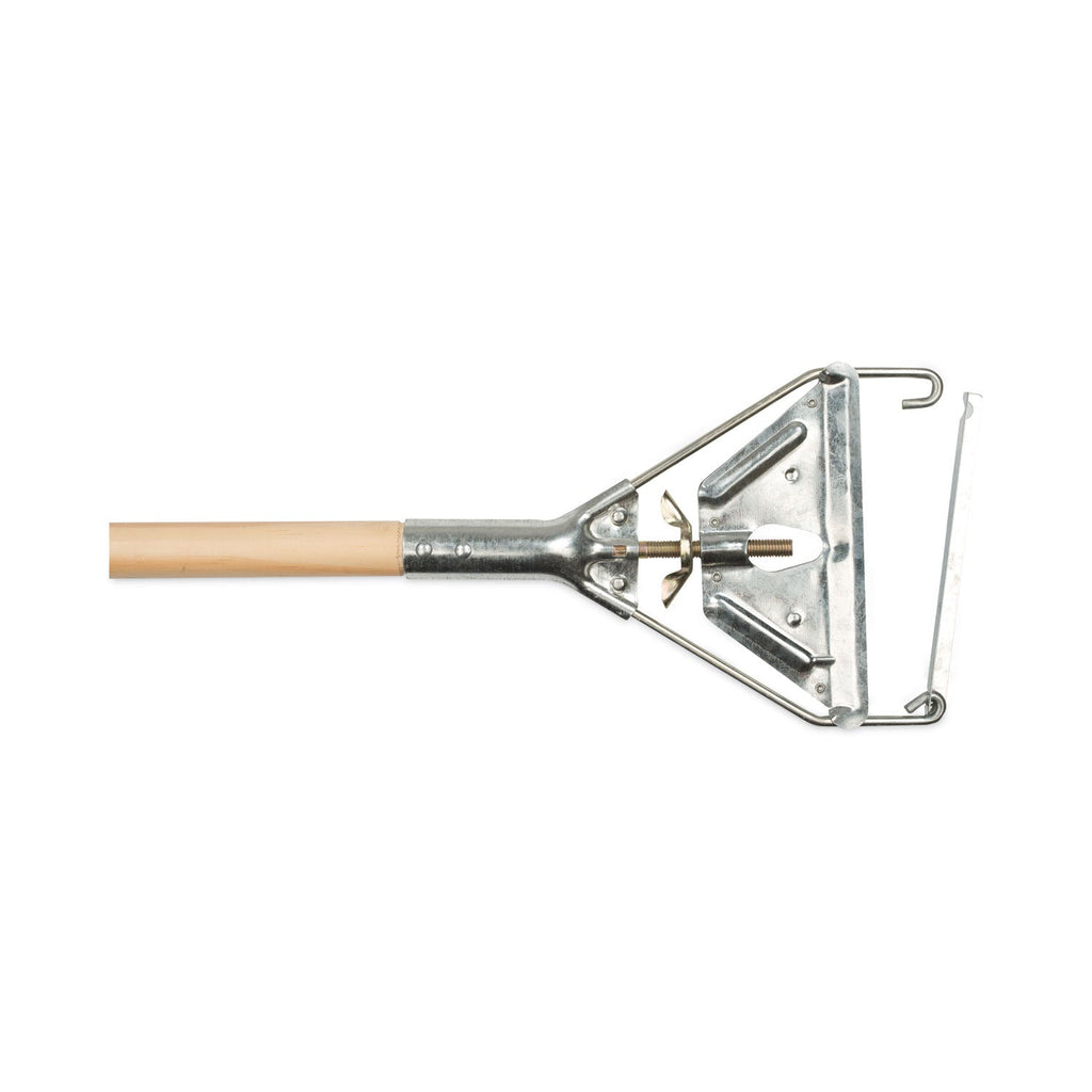 Boardwalk Quick Change Metal Head Mop Handle for No. 20 and Up Heads, 54" Wood Handle