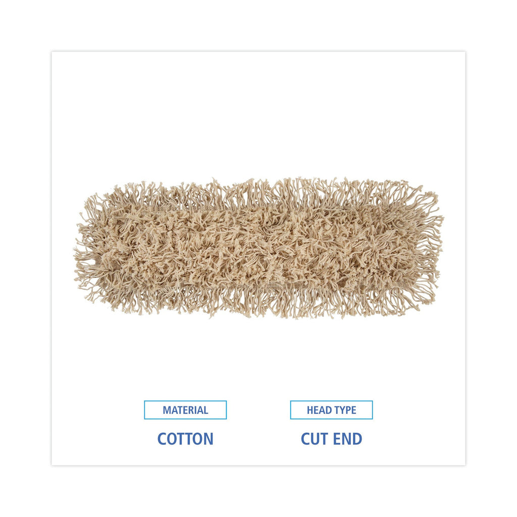 Boardwalk Industrial Dust Mop Head, Hygrade Cotton, 24w x 5d, White