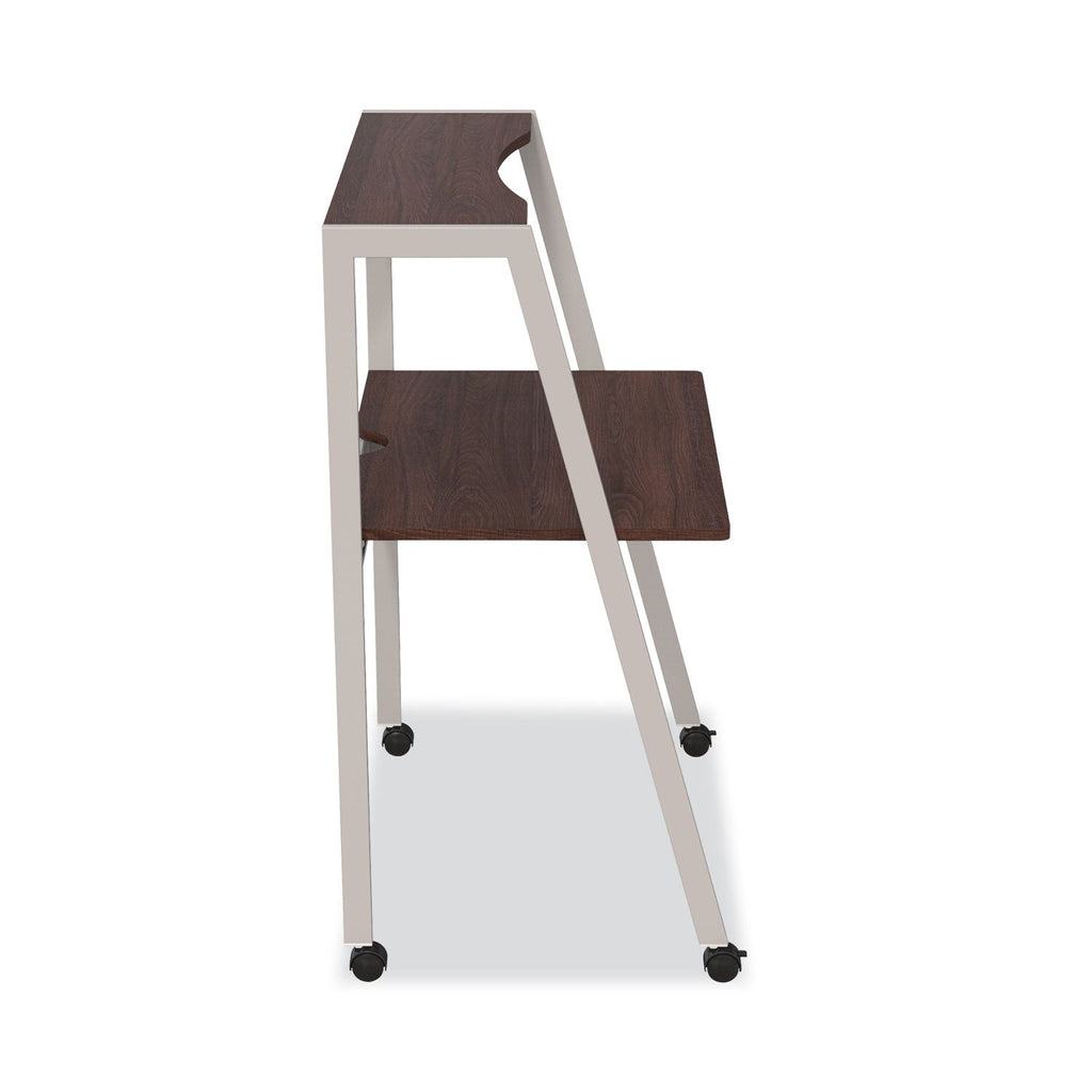 Linea Italia Kompass Flexible Home/Office Desk, 33" x 23.4" x 48", Mocha