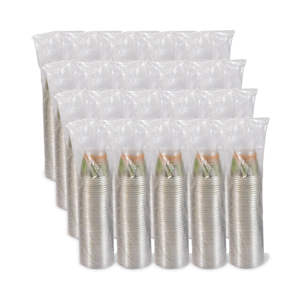 Dart Bare Eco-Forward RPET Cold Cups, 9 oz, Leaf Design, Clear/Green/Orange, 1,000/Carton