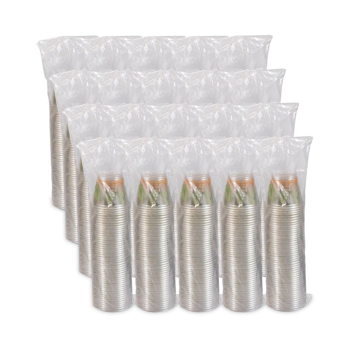 Dart Bare Eco-Forward RPET Cold Cups, 9 oz, Leaf Design, Clear/Green/Orange, 1,000/Carton