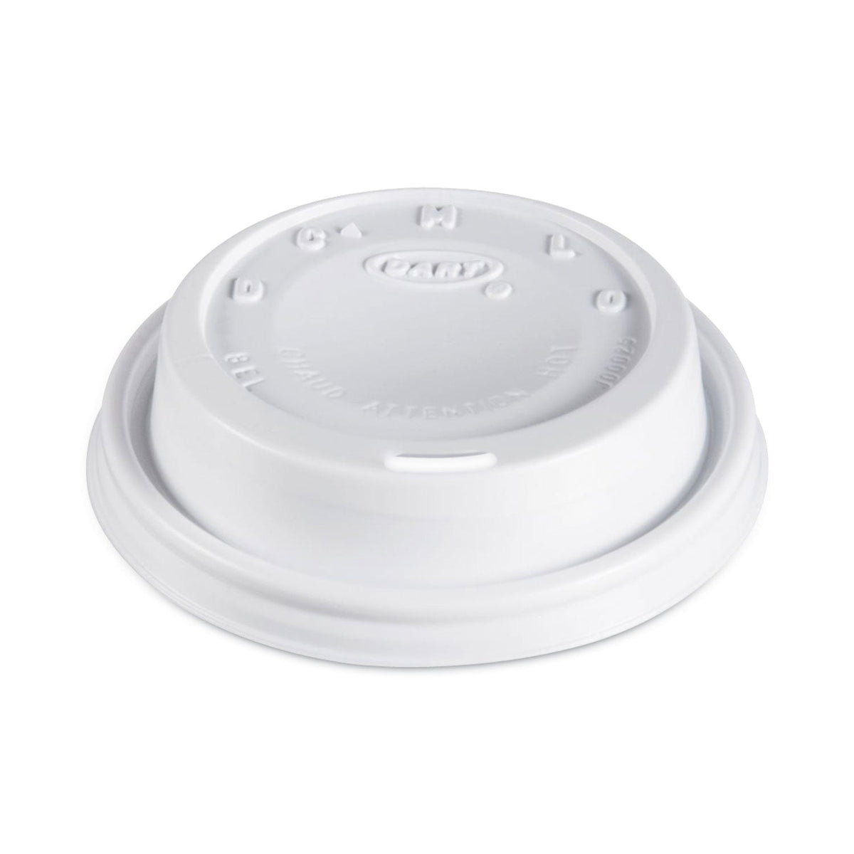 Dart Cappuccino Dome Sipper Lids, Fits 8 oz to 10 oz Cups, White, 1,000/Carton