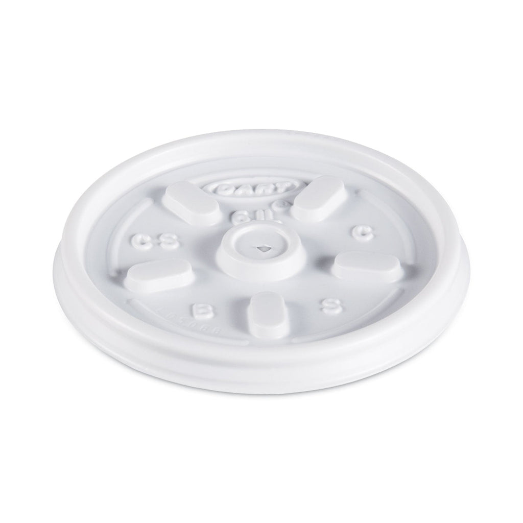 Dart Plastic Lids for Foam Containers, Vented, Fits 3.5-6 oz, White, 100/Pack, 10 Packs/Carton