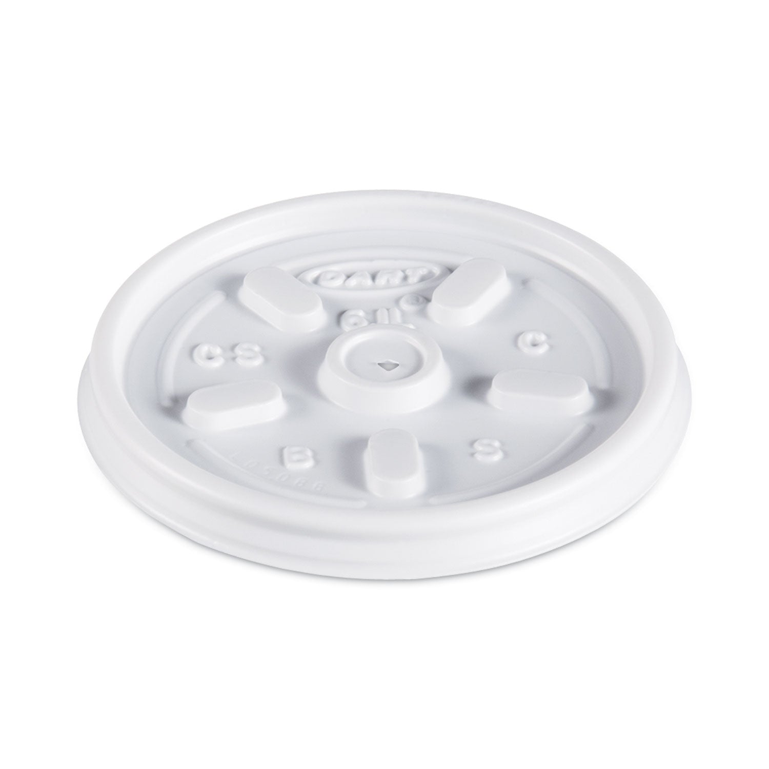 Dart Plastic Lids for Foam Containers, Vented, Fits 3.5-6 oz, White, 100/Pack, 10 Packs/Carton