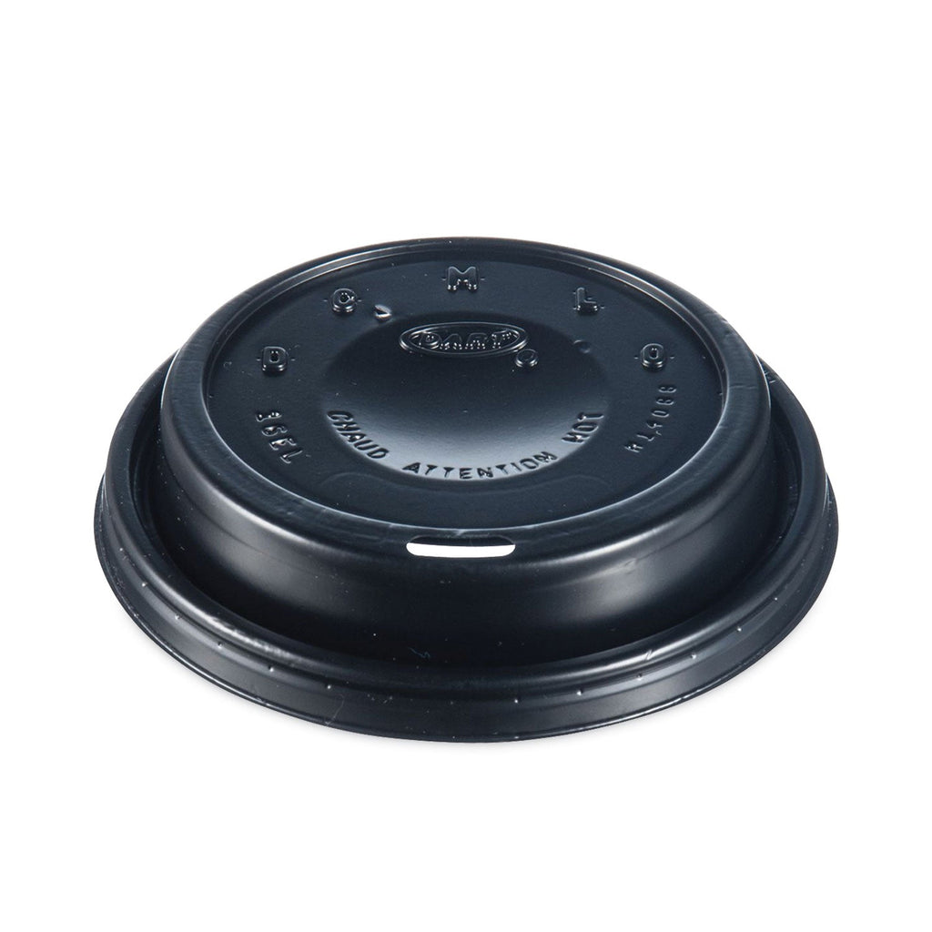 Dart Cappuccino Dome Sipper Lids, Fits 12 oz to 24 oz Cups, Black, 100/Pack, 10 Packs/Carton