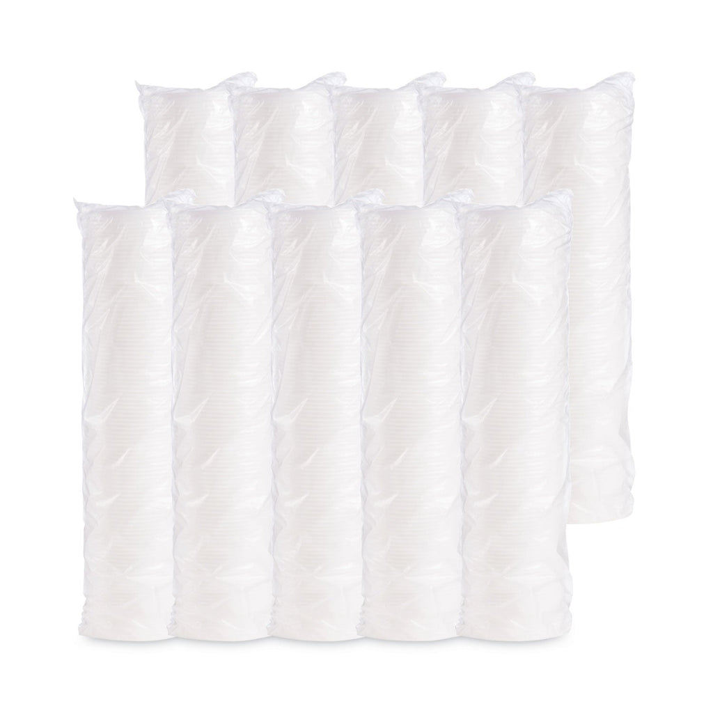 Dart Plastic Lids for Foam Containers, Vented, Fits 3.5-6 oz, White, 100/Pack, 10 Packs/Carton