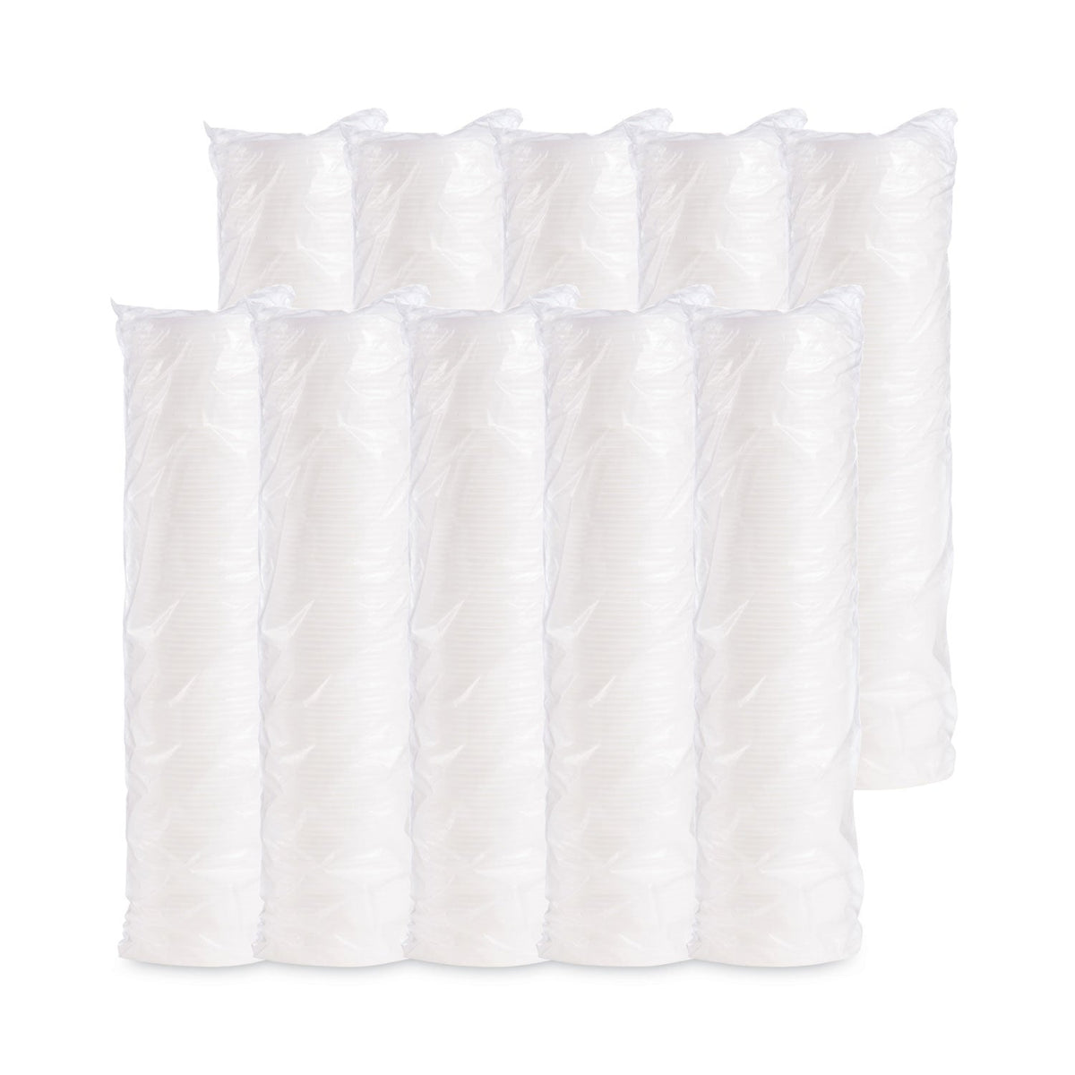 Dart Plastic Lids for Foam Containers, Vented, Fits 3.5-6 oz, White, 100/Pack, 10 Packs/Carton