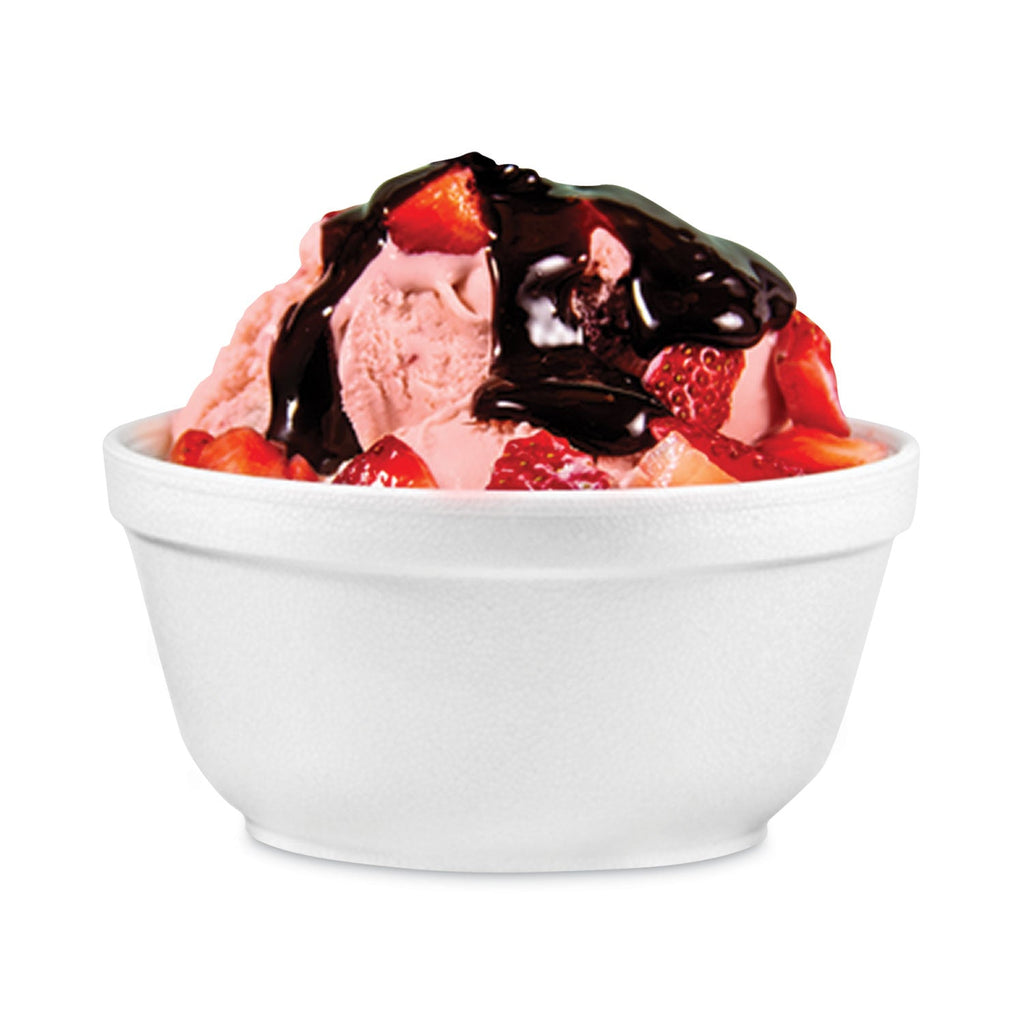 Dart Foam Bowls, 10 oz, White, 50/Pack, 20 Packs/Carton