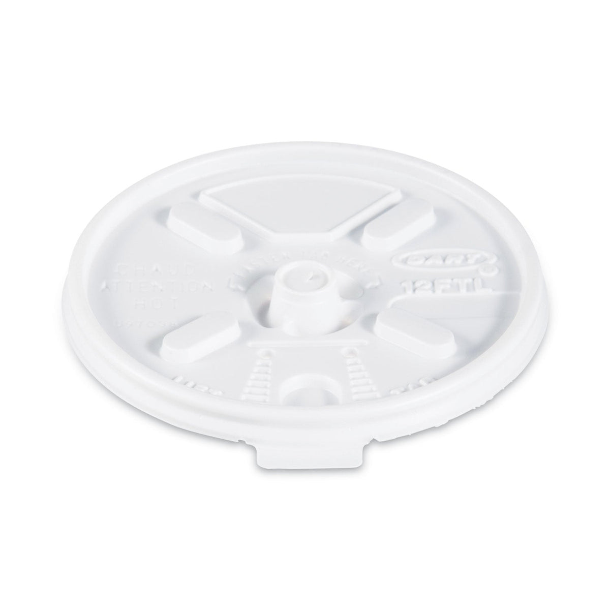 Dart Lift n' Lock Plastic Hot Cup Lids, Fits 10 oz to 14 oz Cups, White, 1,000/Carton