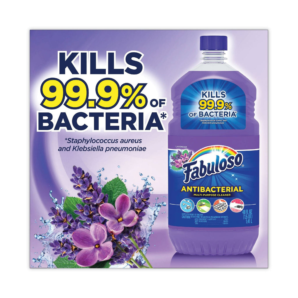 Fabuloso Antibacterial Multi-Purpose Cleaner, Lavender Scent, 169 oz Bottle, 3/Carton