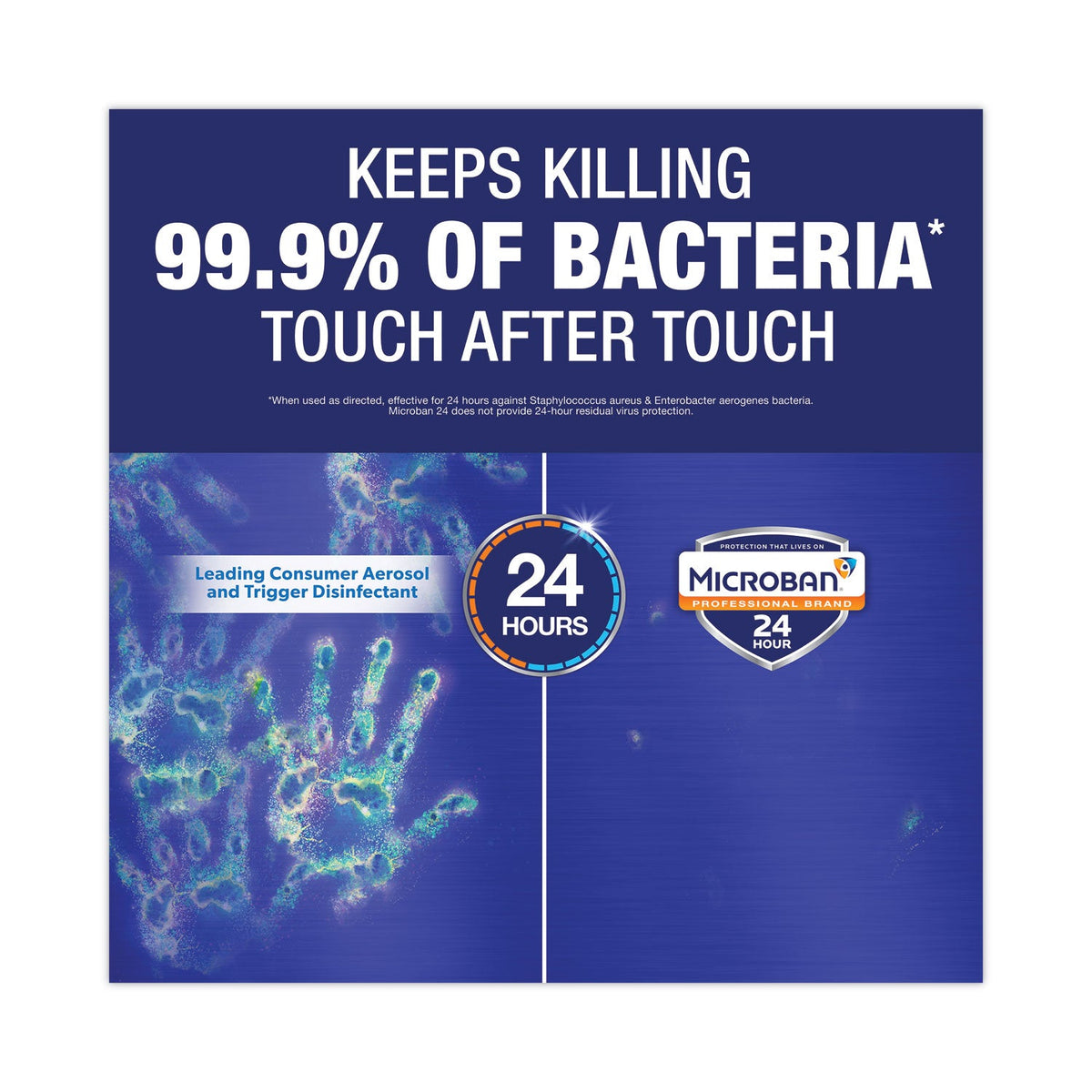 Microban 24-Hour Disinfectant Bathroom Cleaner, Citrus, 32 oz Spray Bottle