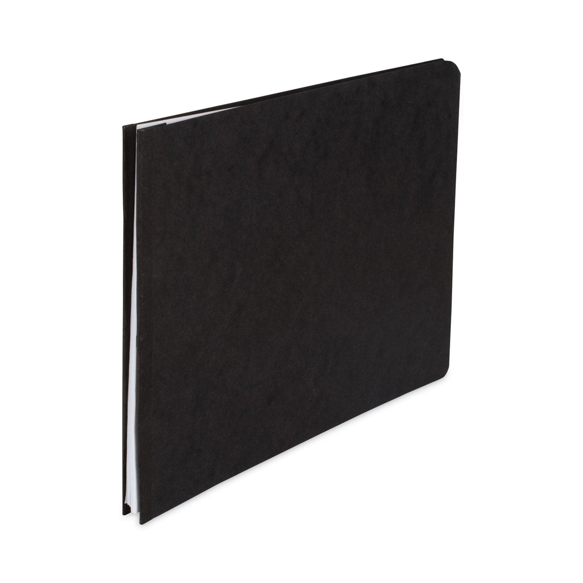 ACCO PRESSTEX Report Cover with Tyvek Reinforced Hinge, Top Bound, Two-Piece Prong Fastener, 2" Capacity, 8.5 x 11, Black/Black